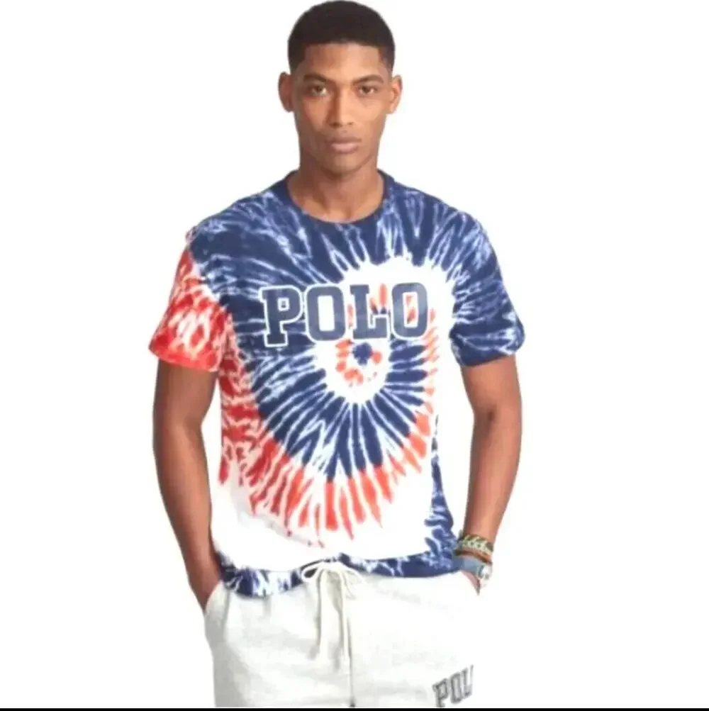 POLO Ralph Lauren Mens Unique TIE DYE Crew Neck XXL Cotton Tee Shirt